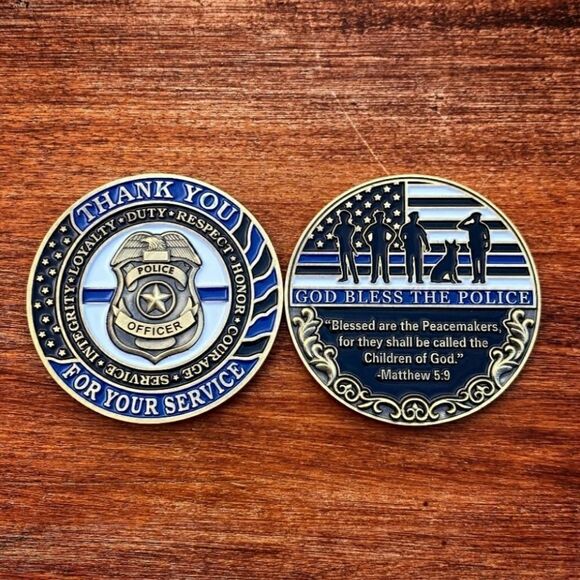Police Thank You For Your Service Coin - Picture 1 of 5
